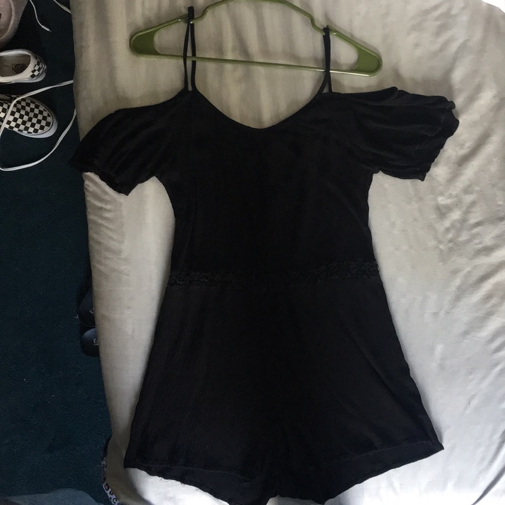 Black off the shoulder romper